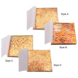 Imitação de Folhas de Ouro com Padrões, Decoração Prática, Colorida para Móveis, Artesanato DIY, Maquiagem, Pinturas para Casa, 50 Folhas - Image 4