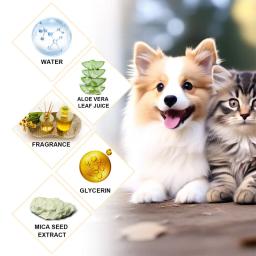Pet shampoo, suave e limpo Soft e Non-Knotting Pet Hair, Cat and Dog Hair Shampoo shampoo - Image 5