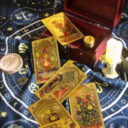 Conjunto de tarô para festa, misteriosas cartas de baralho, suave e impermeável, presente para amigos e família, alta qualidade, 2022 - Image 5