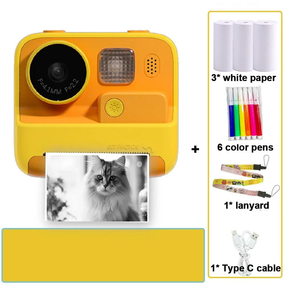 Câmera instantânea com cordão para crianças, impressão completa ao toque, câmera portátil dos desenhos animados, foto e vídeo player, 1400mAh, 2,0 pol - Image 1