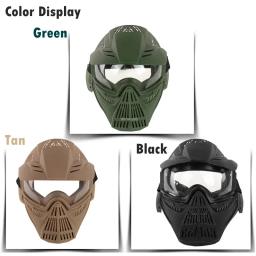 Máscara tática respirável completa da cara com lente, airsoft, exterior, cs, acessórios do paintball, caça, proteção, cs - Image 2