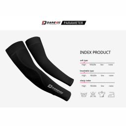 Darevie-manga do braço de ciclismo, aquecedores elásticos altos, proteger UV, equitação ao ar livre, pesca, condução, basquete, 50 SPF, 1 par - Image 2