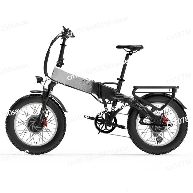 Bicicleta Elétrica Dobrável Fat Tire 20 Polegadas 48V 20Ah