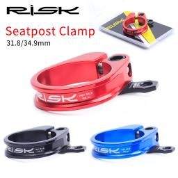 Risco 31.8mm 34.9mm braçadeira de selim da bicicleta alumínio mtb mountain road espigão braçadeira parafuso titânio com organizador cabo - Image 6