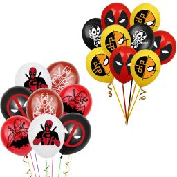 Vingadores Látex Deadpool Balões, Feliz Aniversário, Super Herói, Decorações de Festa, Suprimentos para Crianças, Presente do Menino, 12Pcs, 16Pcs, 12" - Image 1