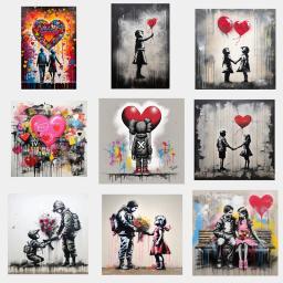 Graffiti Ferro Em Forma de Coração Adesivo, Impermeável, Adequado para Vestuário Canvas Bag T-shirt, DIY Jacket com capuz, Cinza Dtf Adesivo - Image 1