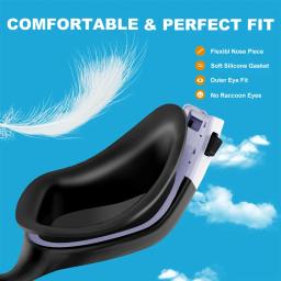 Óculos de natação ajustáveis para homens e mulheres, proteção UV, ótica, impermeável, óculos para adultos, óculos de piscina - Image 4