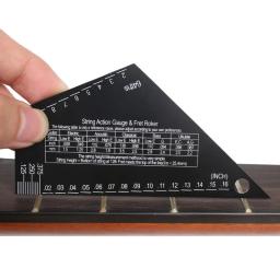 Aço inoxidável guitarra corda ação calibre, Fret Rocker, altura régua para guitarra nivelamento, ferramenta Luthier - Image 1