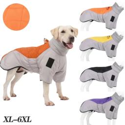 Jaqueta grossa para cães grandes, Roupas impermeáveis, Casaco Refletivo Pet, Traje Labrador, Macacão Doberman, Roupas quentes de inverno - Image 1