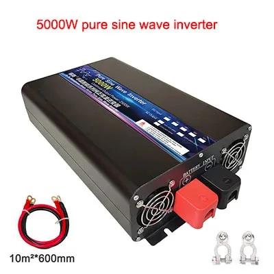 JIN SI-inversor de onda senoidal pura, conversor portátil do banco do poder, inversor solar do carro, 4000W, 5000W, DC 12V, 24V, 48V a 220V da CA, 110V