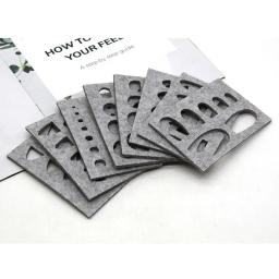 8 pçs molde feltro lã agulha felting diy artesanato estêncil applique artesanato moldar molde costura - Image 4