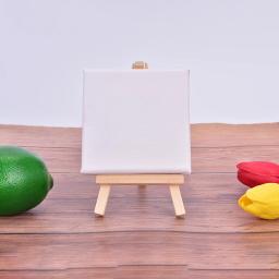 Mini pintura esticada telas para crianças, molduras de madeira, 10cm x 10cm - Image 2
