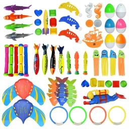 Polvo de natação para crianças Brinquedos de piscina, esportes aquáticos brinquedos aquáticos, conjunto de gemas de mergulho, 1 conjunto subaquático, verão - Image 2