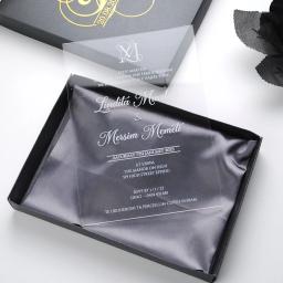 Personalizado obrigado cartões de aniversário com envelope para convites, presente transparente, convite do cartão de casamento, logotipo do texto árabe - Image 5