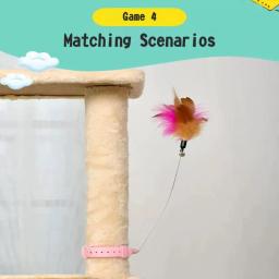 Provocando vara colarinho brinquedos para animais de estimação, gato interativo suprimentos, brinquedos Teaser, 1 a 4pcs - Image 5
