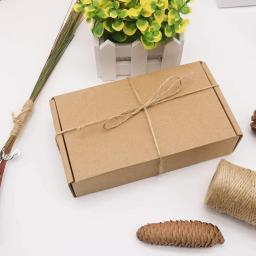 2mm 100 m/lote fio de juta natural cabo de fio marrom corda de juta para diy artesanato embrulho de presente casamento decoração de natal - Image 4