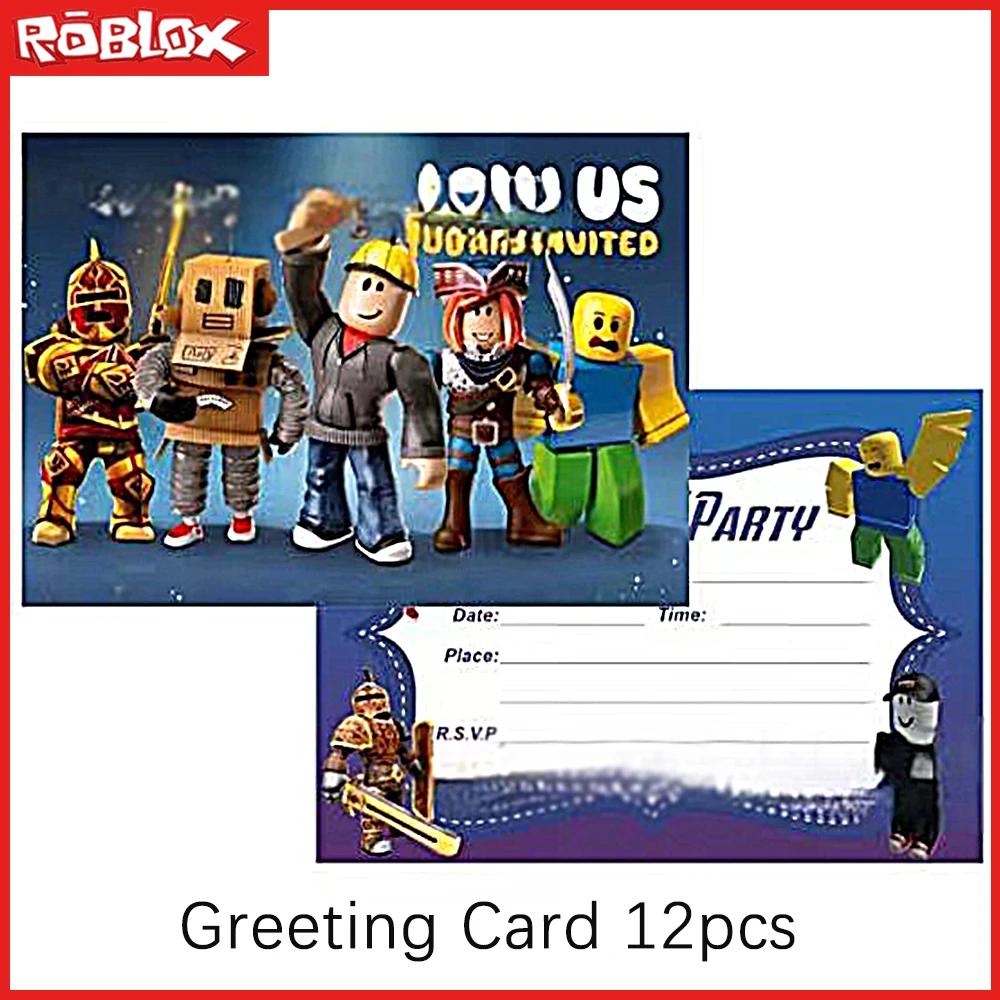 Roblox Cartoon Cartão, Festa de Aniversário, Casamento, Bênção, Impressão, Presentes Personalizados - Image 1