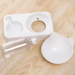 Alimentador automático do animal de estimação com dispensador de água, cão e gato tigela de comida, Double Drinking Dish, suporte levantado - Image 4