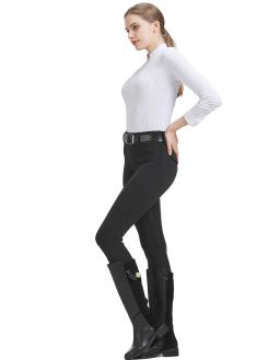 Quatro estações calças esportivas equestres profissionais femininas equitação silicone antiderrapante calças resistentes ao desgaste de alta elasticidade t - Image 4