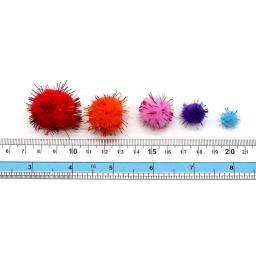 Glitter Pom Pom Ball para crianças, alto elástico, macio, misturar cores, material artesanal, jardim de infância, Natal, artesanato DIY, decoração, brinquedos - Image 5