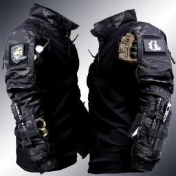 Homens Tático Caminhada Sapo Terno, Airsoft Roupas, Paintball, Caça Assalto Camisas, Forças Especiais Tiro Uniforme Calça, 2 Pcs Set - Image 2