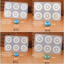 SNASAN Molde De Silicone Para 12mm 16mm Beads Com Grande Buraco Fazer Jóias Colar Pulseira Talão Resina Epóxi Silicone Mould Handmade - Image 4