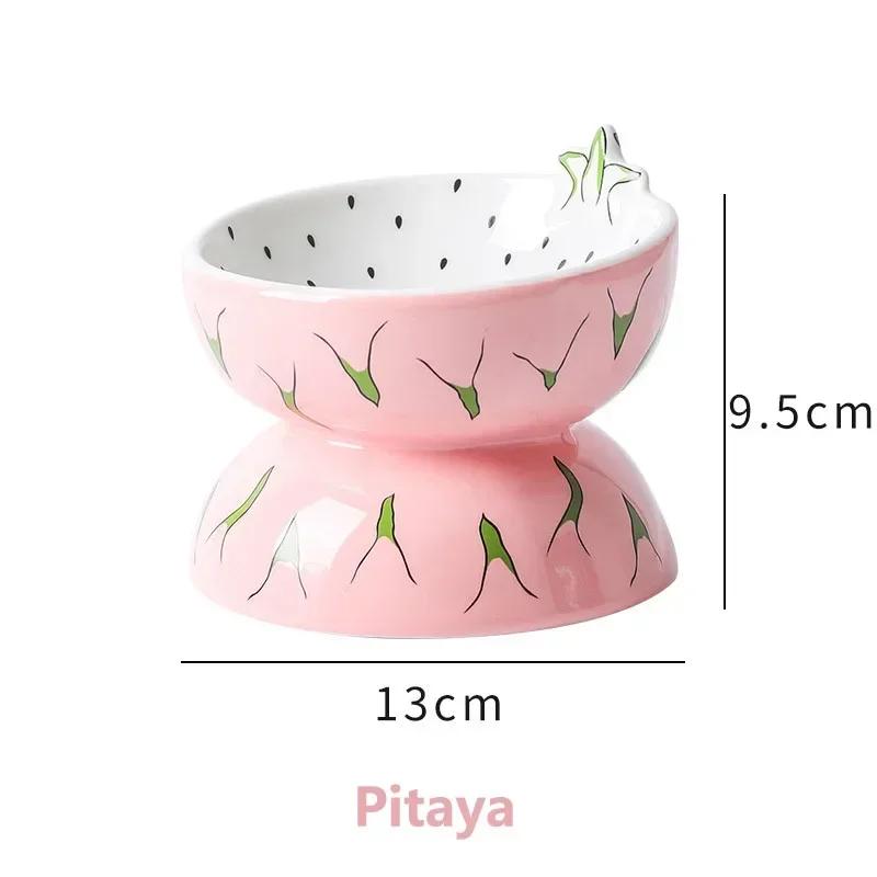 Cerâmica Tigela De Gato Protege O Pescoço Cervical, Bebidas Água, Come Petiscos Do Cão, Boca Inachada, Grão Pé Alto, Produtos Pet - Image 1