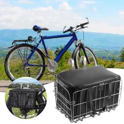 Frente e traseira Bike Basket Bag, grande capacidade, armazenamento de bicicletas, sacos adequados para transportar cães e animais - Image 2