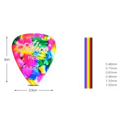 Alice-palhetas para guitarra, acessório para guitarra, acústico, elétrico, multicolorido, 0,46/0,71/0,81mm, 100 peças - Image 4