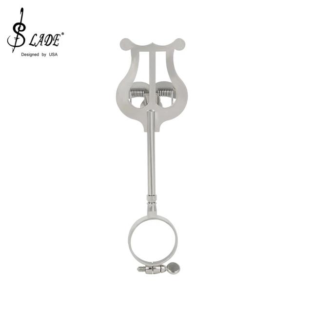 Suporte Portátil de Clarinete de Metal SLADE para Banda Marcial com Clip para Partituras e Acessórios para Instrumentos de Sopro