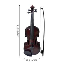 Simulado violino kit prática musical, instrumento musical, adereços desempenho, cordas ajustáveis, presentes para iniciantes - Image 6
