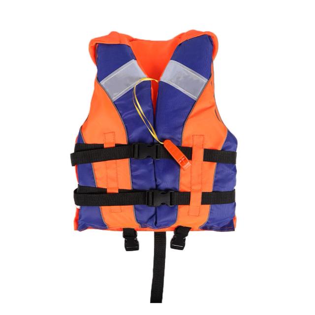 Colete salva-vidas ajustável com apito para pesca, natação e esportes aquáticos