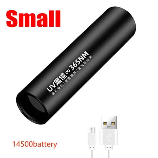 Tocha Ultraviolet USB Recarregável 5W 365nm - Luz Negra Ideal para Animais de Estimação, Detecção de Tinea e Escorpiões