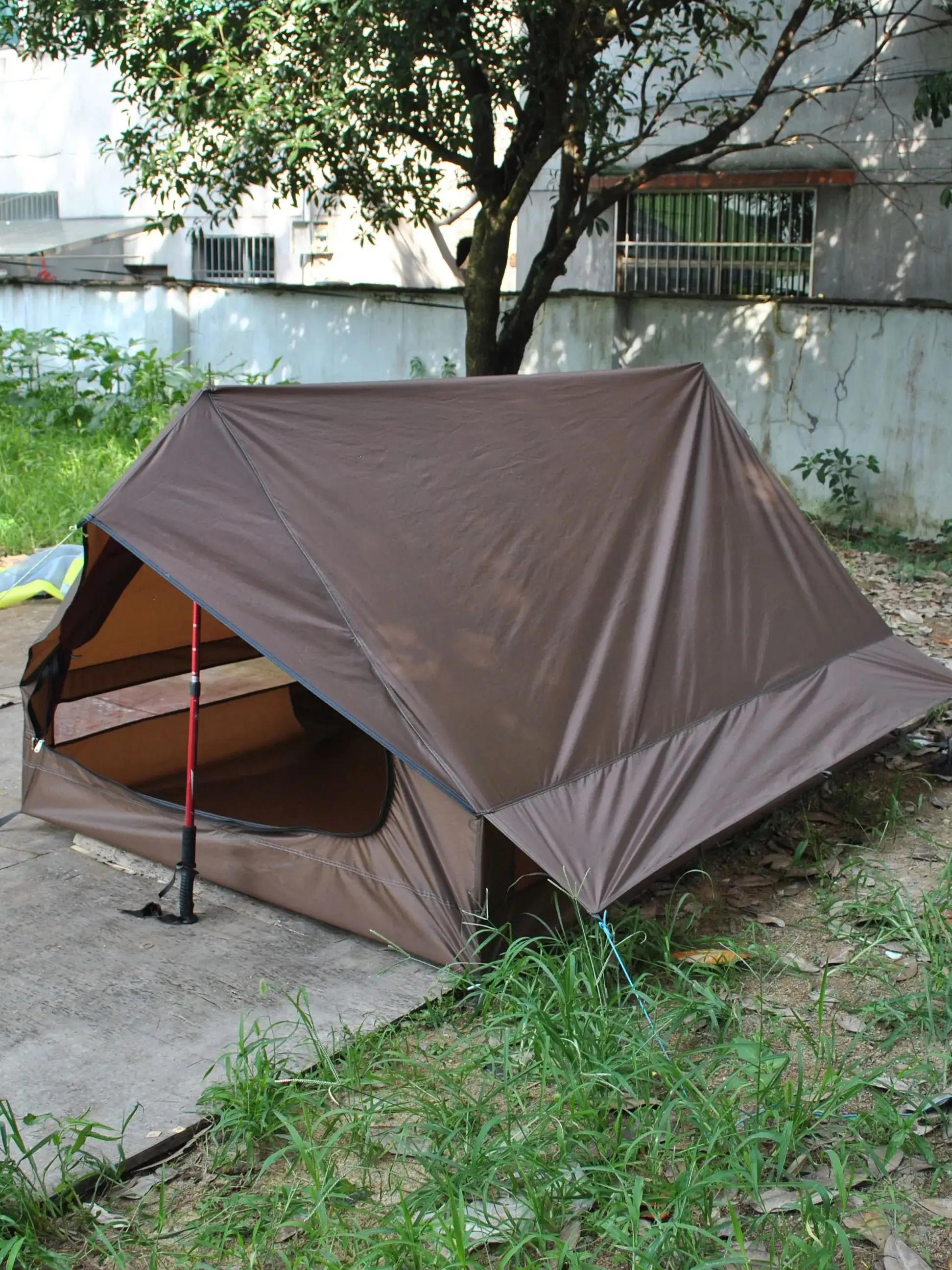 Ultraleve impermeável Outdoor Trekking Pole Tent, sem POLE Mochila Tent, Caminhadas, 3-Pessoa, Tendas leves - Image 1