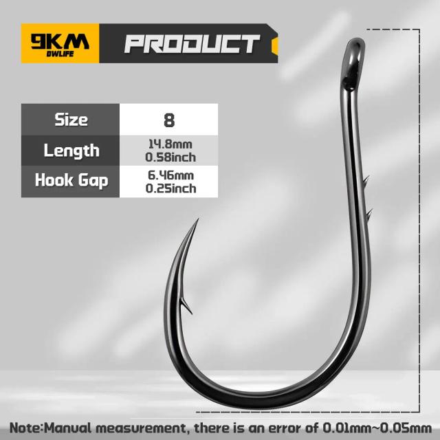 Ganchos de Pesca 9km Aço Carbono 50-200 Peças