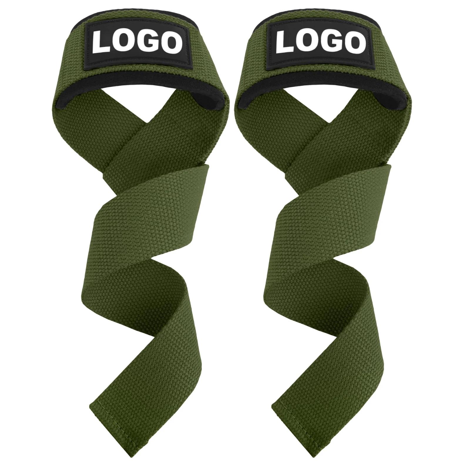 Alças De Pulso De Levantamento De Peso Com Neoprene, Amortecido Acolchoado, Algodão Suporte De Pulso, Proteção De Fitness, Ginástica Treinamento De Força - Image 1