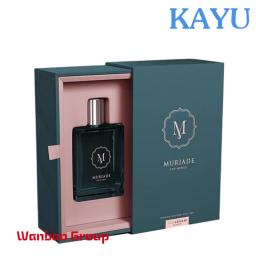 Caixa De Gaveta De Papelão Verde Escuro De Luxo Personalizado Com Caixa De Presente De Perfume Premium De Fita - Image 2