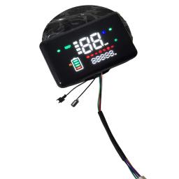 Universal Ebike medidor digital, display LCD, pára-brisa, 6PIN interface, com esquerda e direita virar sinais, farol de bicicleta, 48-72V - Image 3