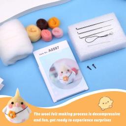 Kits de feltragem de lã animal, artesanato de feltragem com tapete de espuma de arremesso, suprimentos para fabricação de bonecas de lã para iniciantes e adultos - Image 5