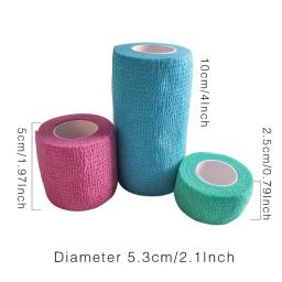 Bandagem elástica de gaze autoadesiva, ataduras de gaze respiráveis, esportes, dedo de fixação, pulso, perna, cuidados com o bebê, 2,5 cm, 5 cm, 10cm x 4,5 m, 1 rolo - Image 6