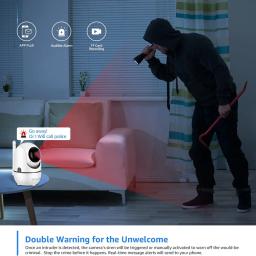 Câmera de Vigilância Interna para Bebê e Pet, 1080P, Full HD, WiFi, Pan Tilt, IP, Segurança Doméstica, Rastreamento Automático, Detecção de Movimento, iCSee - Image 4