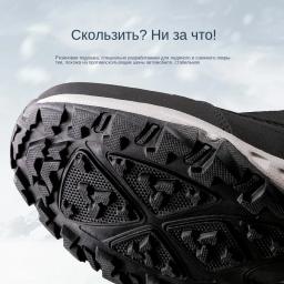 Botas de neve impermeáveis de inverno masculino, unissex, top alto, mais veludo, quente, zíper lateral, ao ar livre, tornozelo, masculino, algodão, sapatos casuais - Image 5