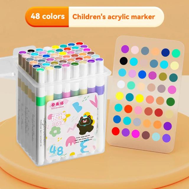 Conjunto de Canetas Acrílicas com 80 Cores para Arte em Diversas Superfícies: Ideal para Crianças e Adultos, DIY, Graffiti, Tecido, Cerâmica e Mais