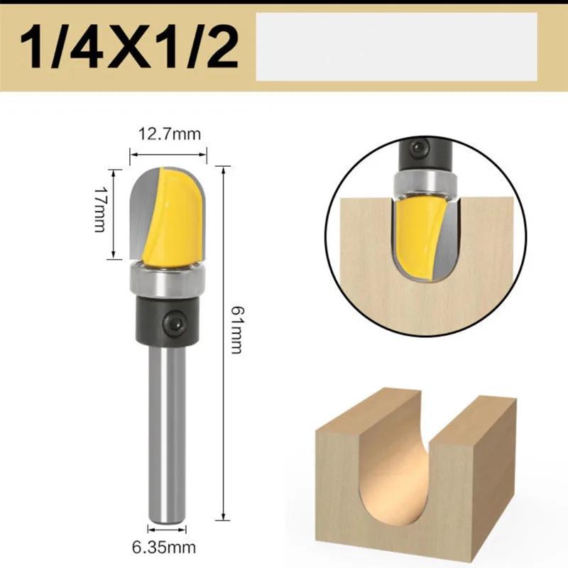 Madeira Router Bit Set para Carpintaria, Haste Bowl, Modelo de bandeja, Madeira Router, 2 Flauta, Fresa, Liga de carboneto, Ferramentas CNC, 6,35mm - Image 1