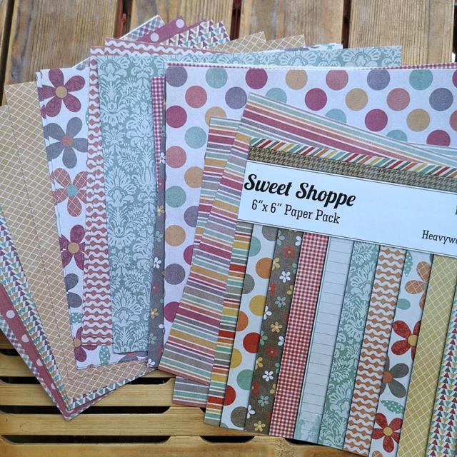 Bloco de papel para scrapbook 6 polegadas com 24 folhas estampadas 160g para DIY e artesanato decorativo