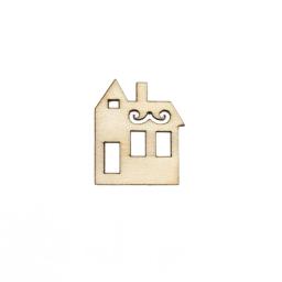 50 peças de madeira formas de artesanato casa em forma de enfeite de madeira recorte folhetos para diy artesanato projeto casa ornamentos - Image 4