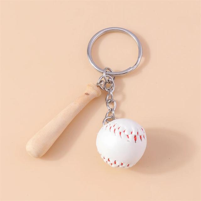 Chaveiro de Bastão de Beisebol em Madeira: Presente Perfeito para Homens e Mulheres, Acessórios DIY para Carro e Bolsa, Lembranças Esportivas Encantadoras
