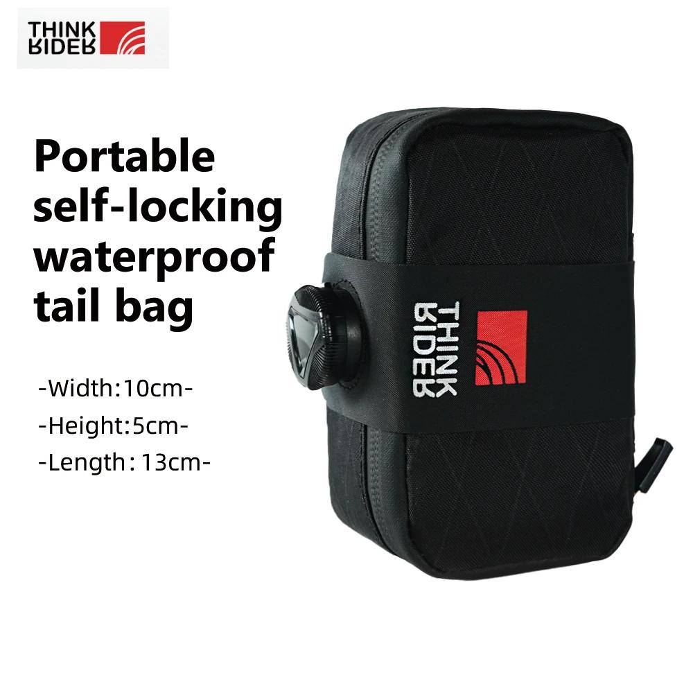 Thinkrider bolsa de selim de bicicleta 0,8l mini bolsa traseira portátil mtb kit de ferramentas de bicicleta de estrada bolsa de reparo reflexiva acessórios de ciclismo - Image 1