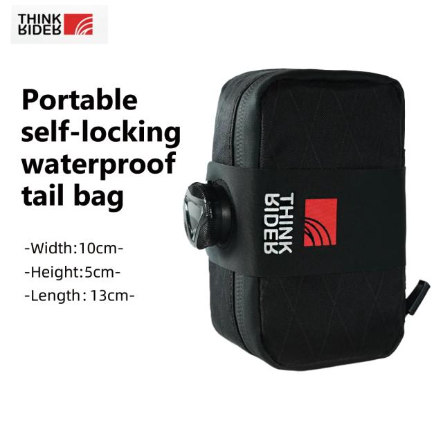 Thinkrider Bolsa de Selim para Bicicleta 0.8L Mini Bolsa Traseira Portátil MTB/Estrada Kit de Ferramentas Acessórios de Ciclismo Reflexiva