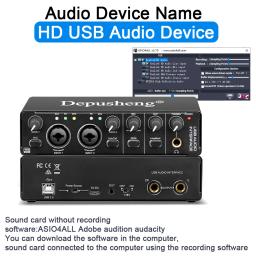 Depusheng-MD22 Interface de áudio, USB 3.0, placa de som com monitoramento, guitarra elétrica, gravação ao vivo, estúdio, canto, micro - Image 6
